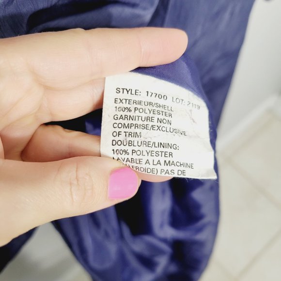 Luba Vintage Purple Double Breasted Trench Coat Jacket Pockets Retro Padded 20.5 - Picture 8 of 13